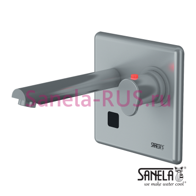 Настенный бесконтактный смеситель SLU 04HT17B арт: 65043 Sanela Чехия (фото, схема)