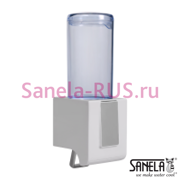 Дозатор жидкого мыла и гелевой дезинфекции, емкость 0,5 л, материал белый пластик ABS SLDN 10
