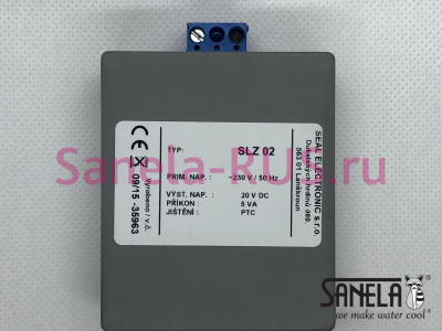Трансформатор 230/20В пост. SLZ 02 арт: 05020 Sanela Чехия (фото, схема)