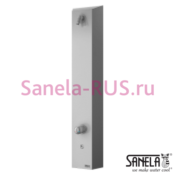 Нержавеющая душевая панель с пьезо кнопкой и смесителем SLZA 21PH