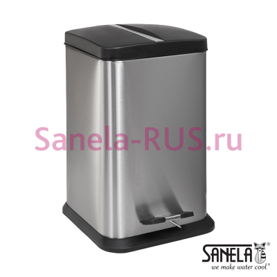 Нержавеющее мусорное ведро с педалью SLZN 79X арт: 85790 Sanela Чехия (фото, схема)