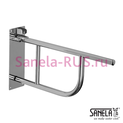 Нержавеющий откидной поручень 830мм SLZM 01D арт: 49011 Sanela Чехия (фото, схема)