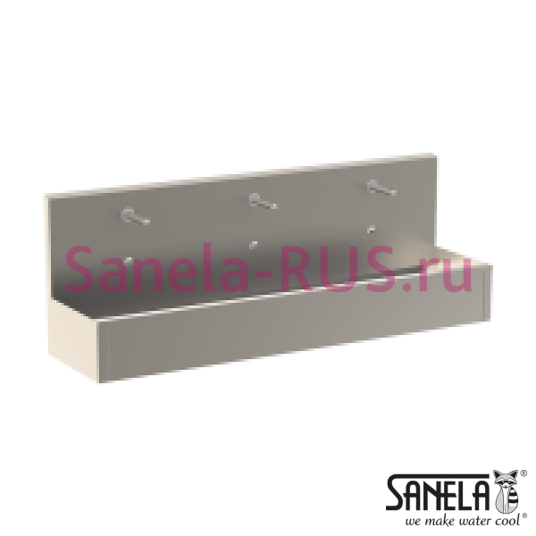 Нержавеющая раковина коллективная 1900мм SLUN 81E