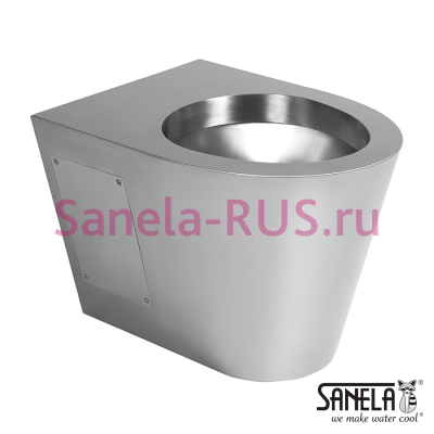 Нержавеющий подвесной унитаз SLWN 19 арт: 94190 Sanela Чехия (фото, схема)