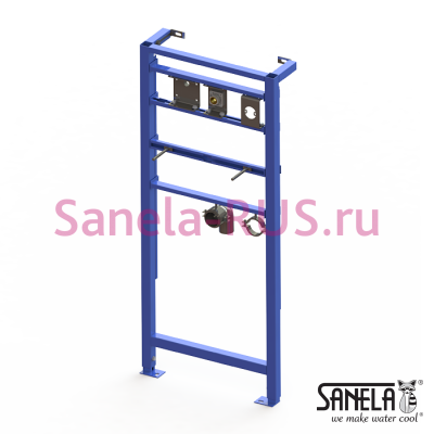 Монтажная рама для автоматического настенного смесителя и дозатора мыла SLR 24 арт: 08240 Sanela Чехия (фото, схема)